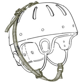 Quick Release Buckle Chin Strap, Top of Helmet (3469TOH)