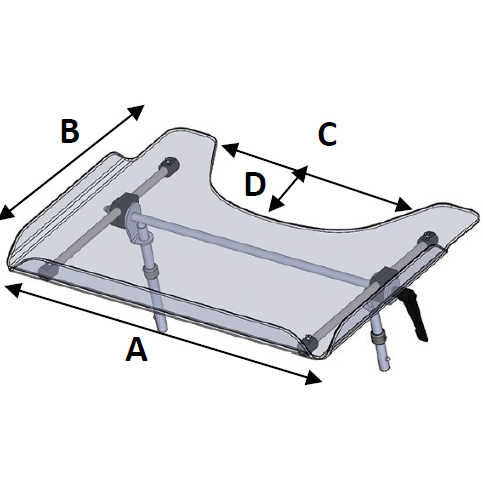 For Size 1 (Includes: Tray with removable & Height adjustable mounting hardware) (Tray/3231-8203)
