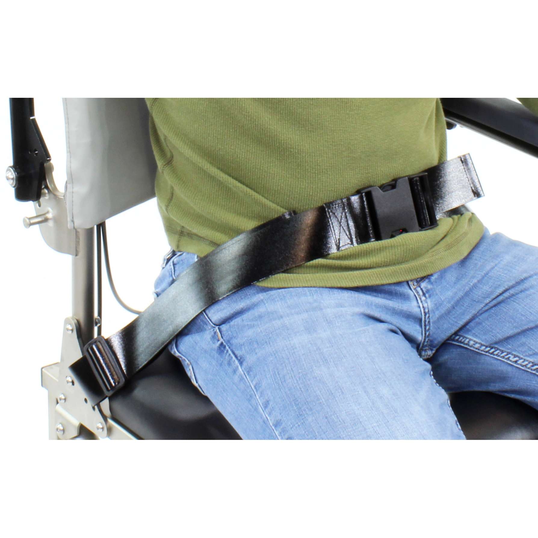 Infection Control Pelvic Belt - Extra Large (2 piece with side release buckle) (for 22" - 30" seat frame widths) (ZPBICXL)