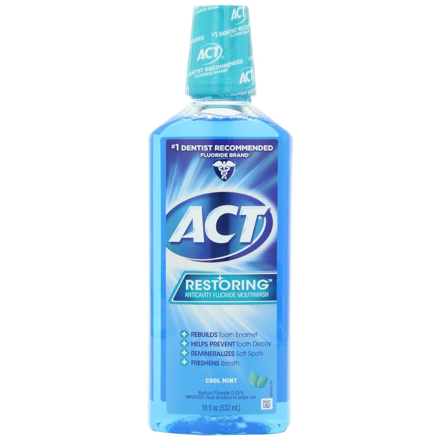 Act Restoring Mouthwash Fresh Mint Flavor, 18 oz - Image 1