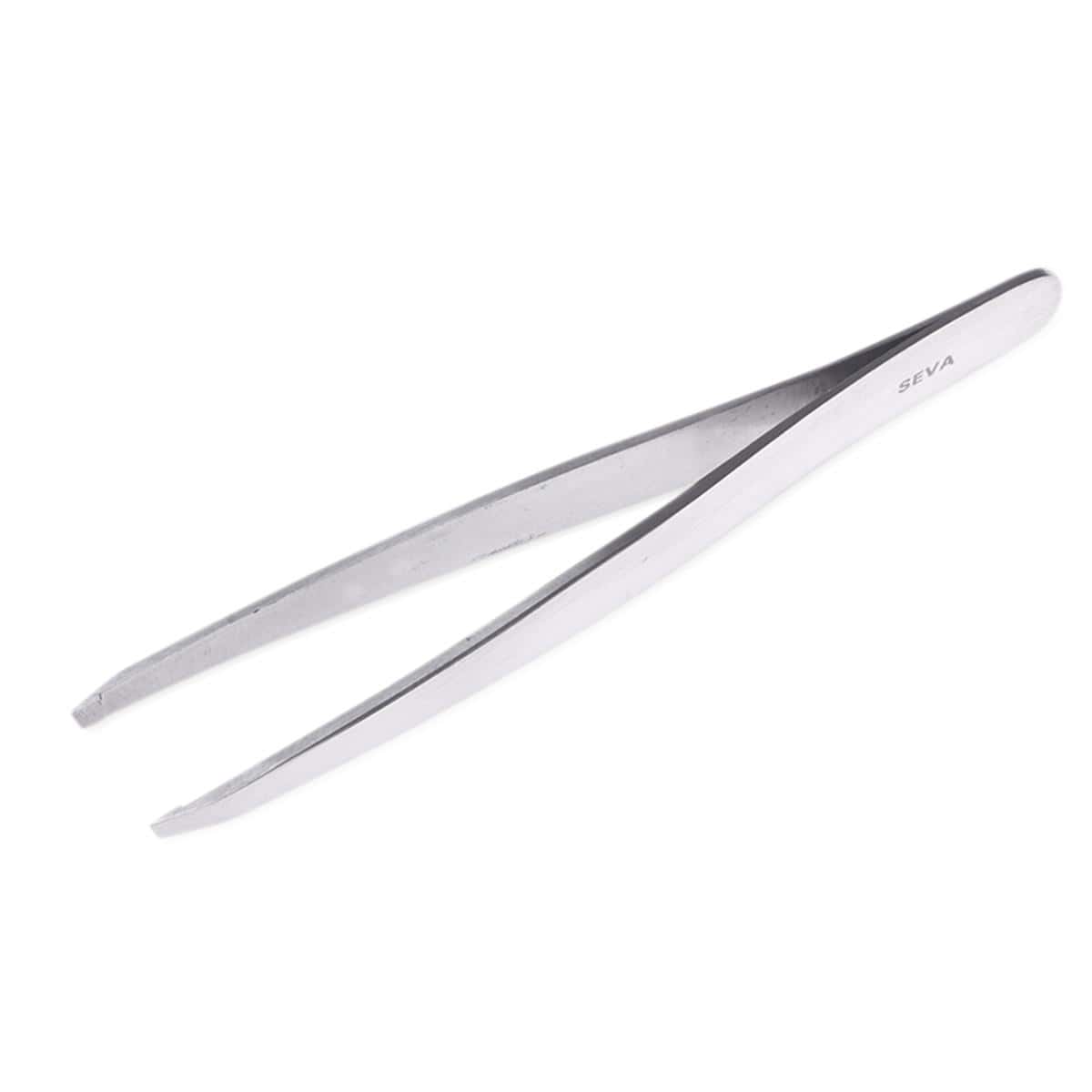 Medline Stainless Steel Eyebrow Tweezers, Nonsterile, Single-Use, 4" - Box of 12 - Image 1