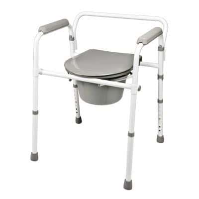 Lumex 3-In-1 Steel Folding Commode - Image 1