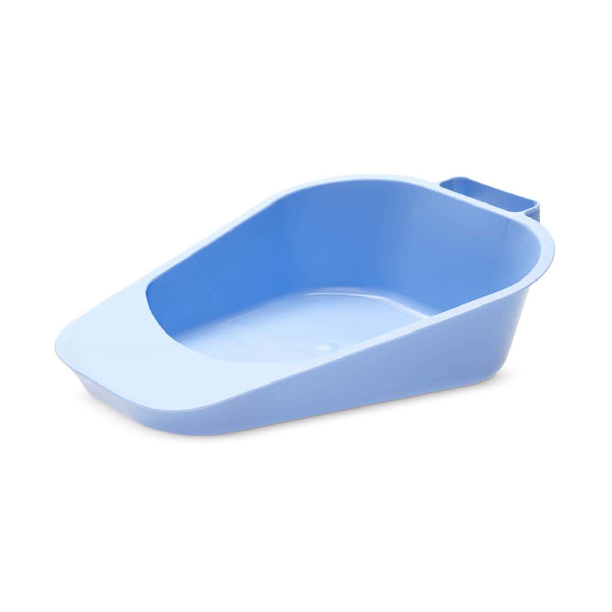 Medline Autoclavable Fracture Bedpan, Blue - Case of 12 - Image 1