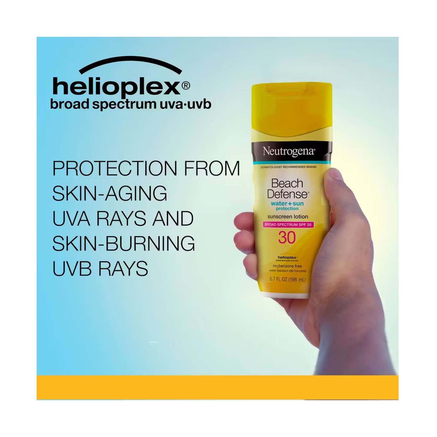 Neutrogena Beach Defense Water + Sun Protection SPF 30 Sunscreen, 6.7 oz - Image 2