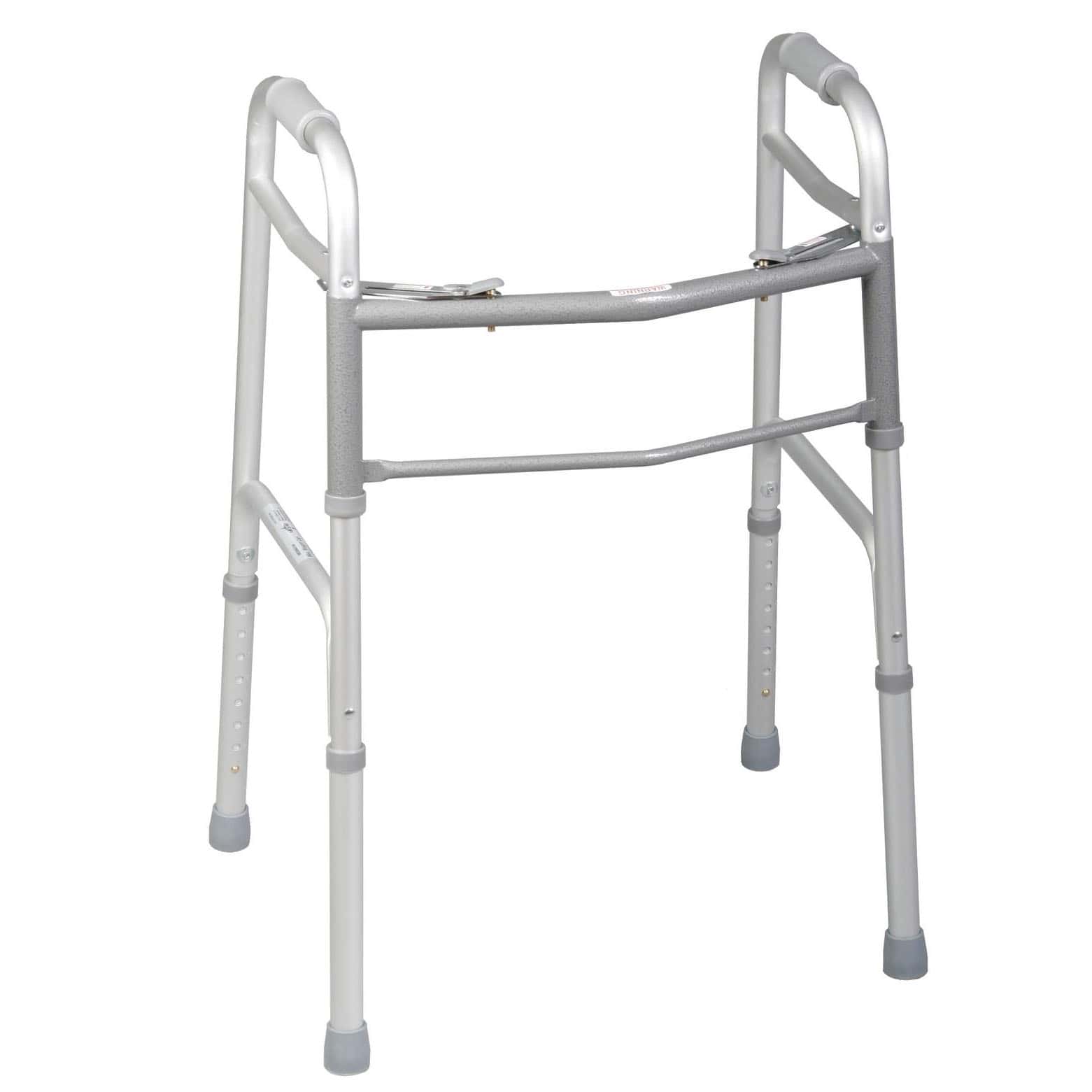 Medline Youth 2-Button Folding Walker without Wheels - Image 1