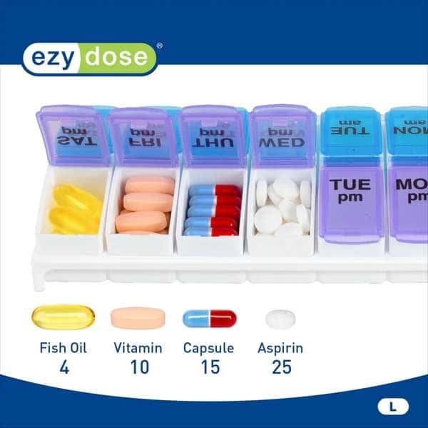 EZY Dose Weekly AM-PM Travel Pill Planner Large - Image 4