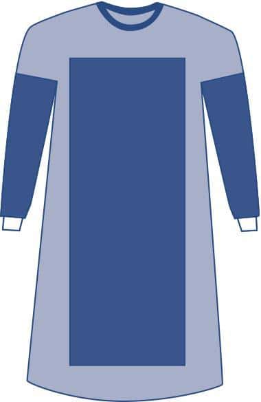 Medline Poly Reinforced Gown with Breathable Sleeves - Image 2