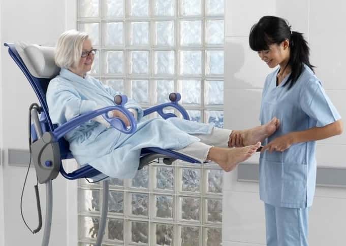 Arjo Carino Height Adjustable Shower Commode Chair - Image 3