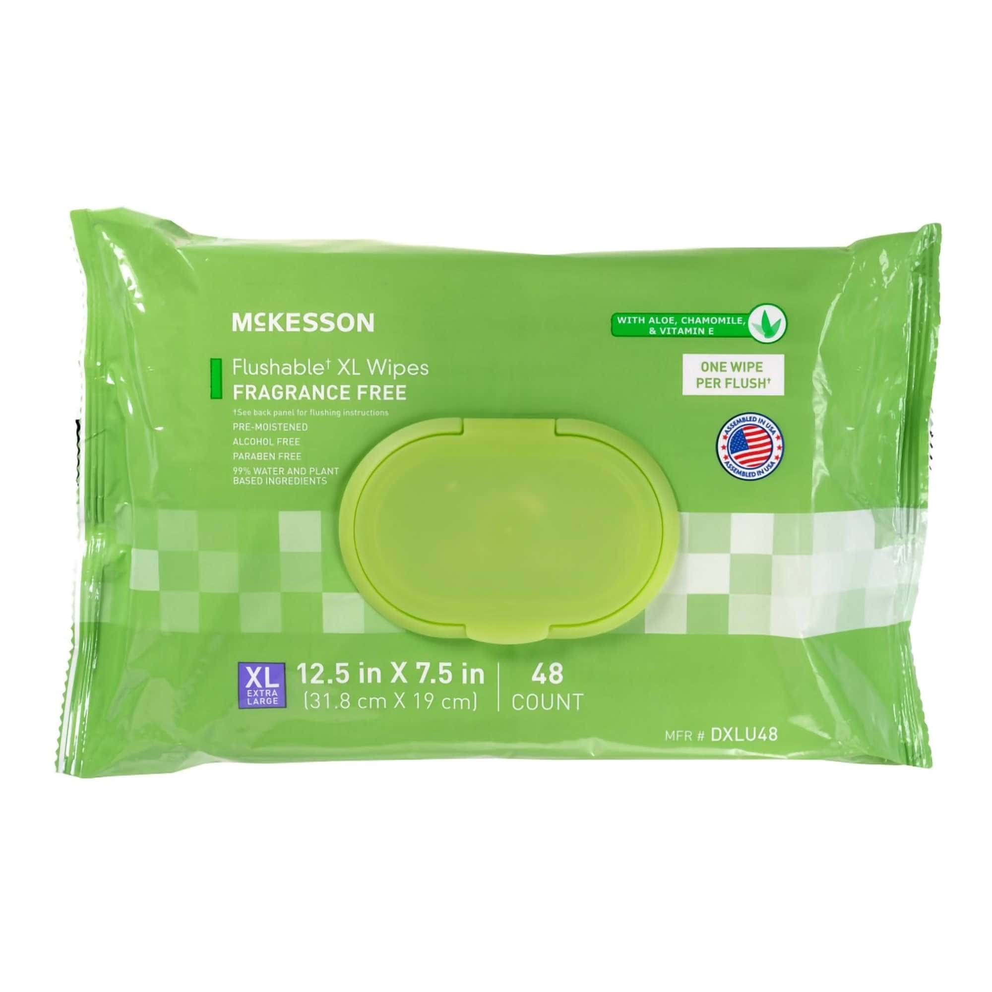 McKesson Soft Pack Flushable XL Personal Wipe - Image 1