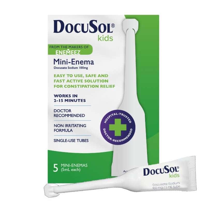 DocuSol Kids Constipation Relief Mini Enemas - Box of 5 - Image 1