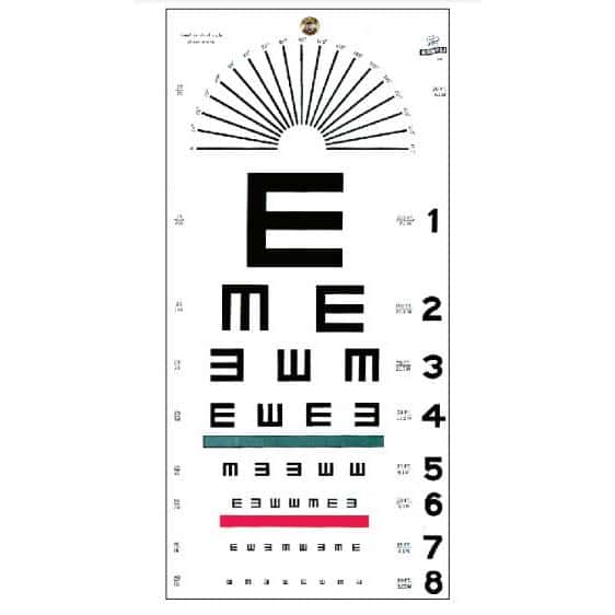 Grafco Illiterate and Tumbling E Eye Chart - Image 1