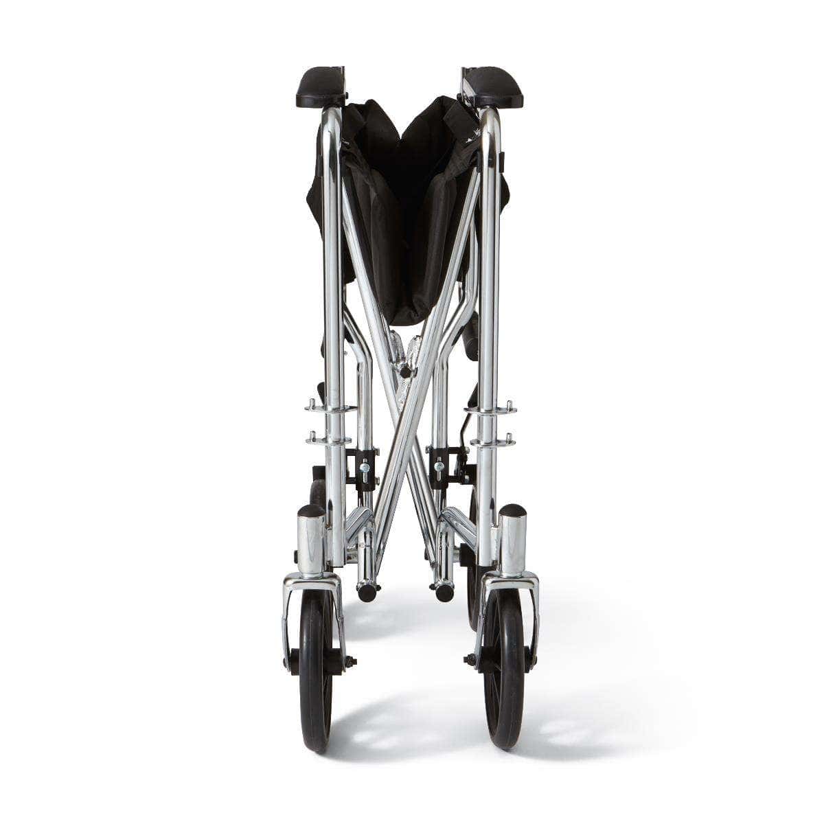 Medline Basic Steel Transport Chair with 8" Wheels - Image 4