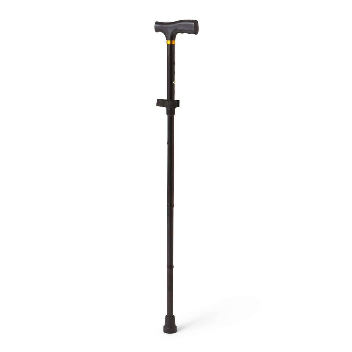 Medline Aluminum Folding T-Handle Cane - Image 1