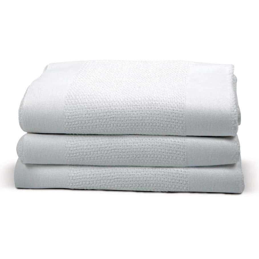Equinox Thermal Spread 100% Cotton White Blankets - Image 1