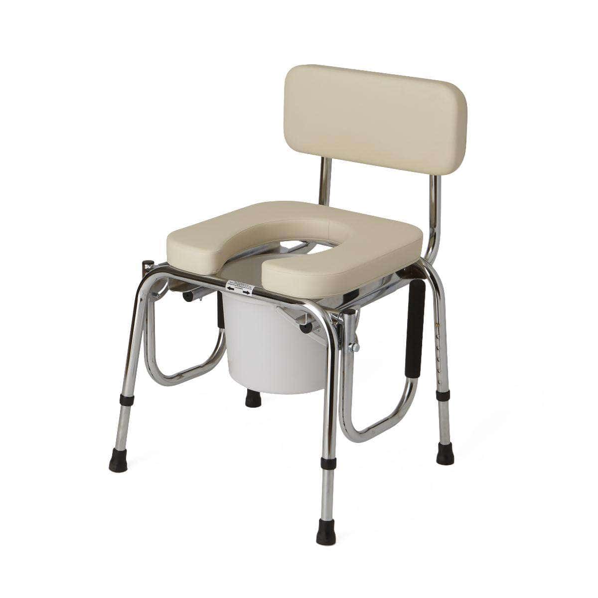 Medline Padded Drop Arm Commode, 350 lb - Image 4