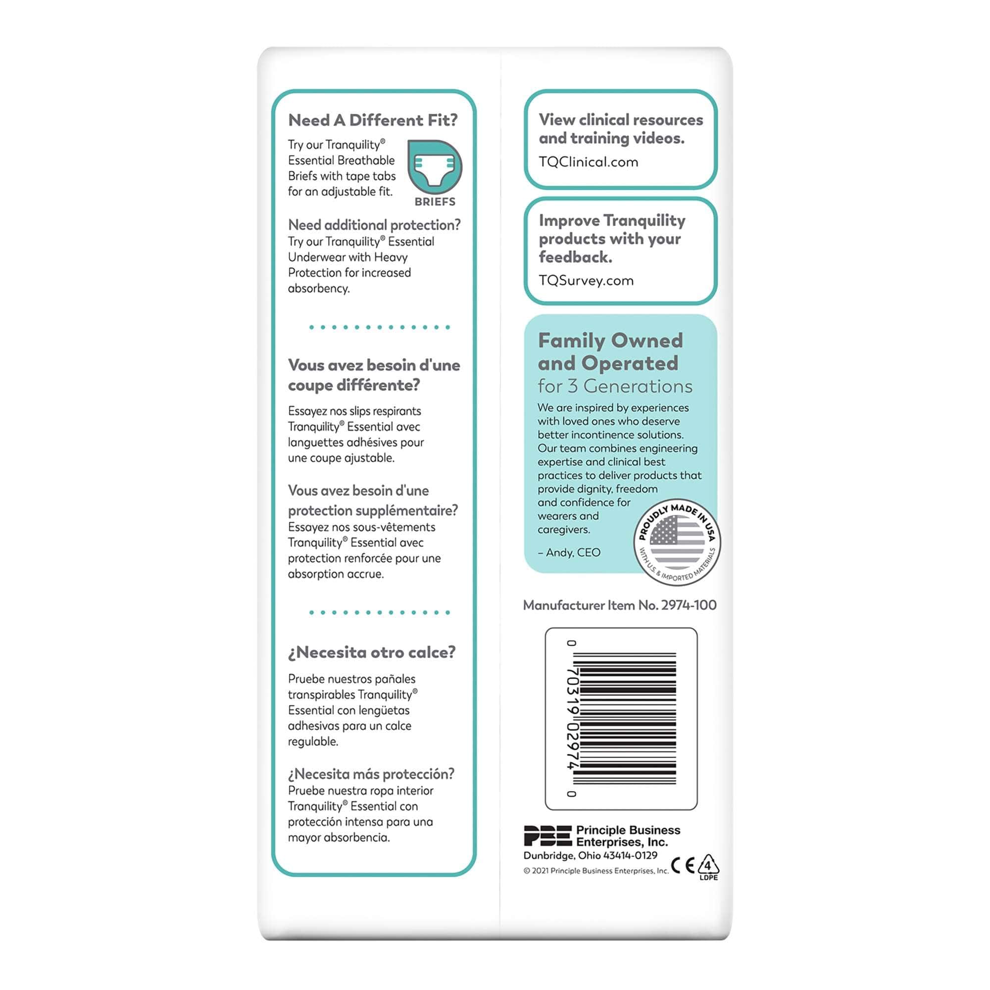 Tranquility Essential Moderate Absorbency Underwear - Image 3