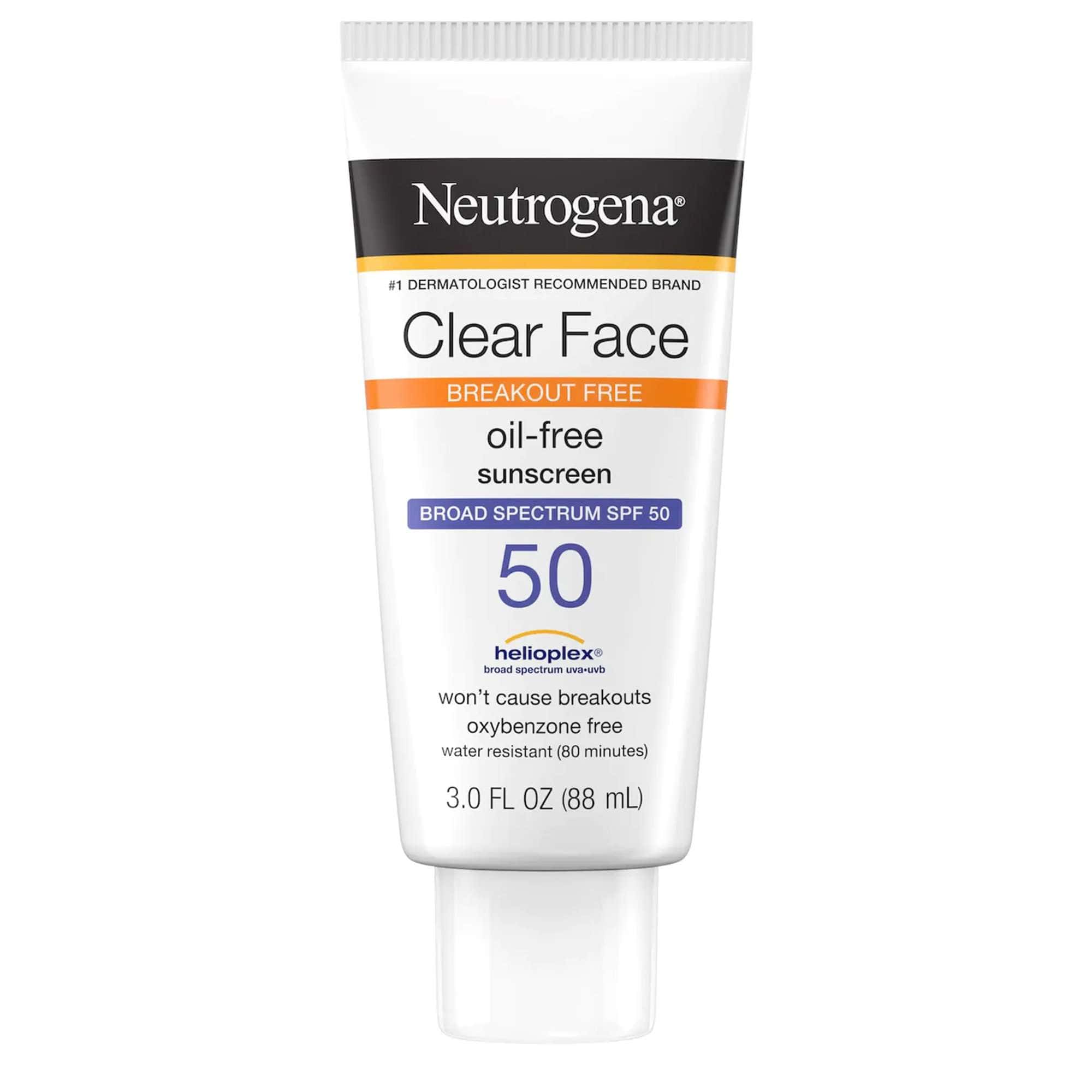 Neutrogena Clear Face SPF 50 Sunscreen Lotion, 3 oz - Image 1