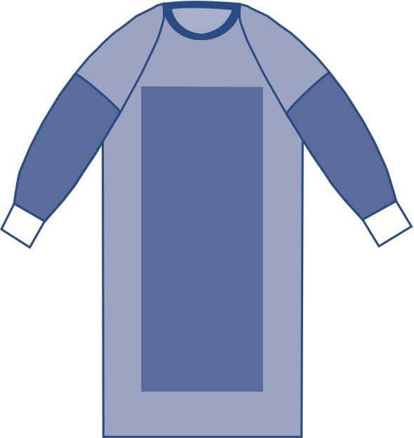 Medline SMS Poly Reinforced Gown - Image 1