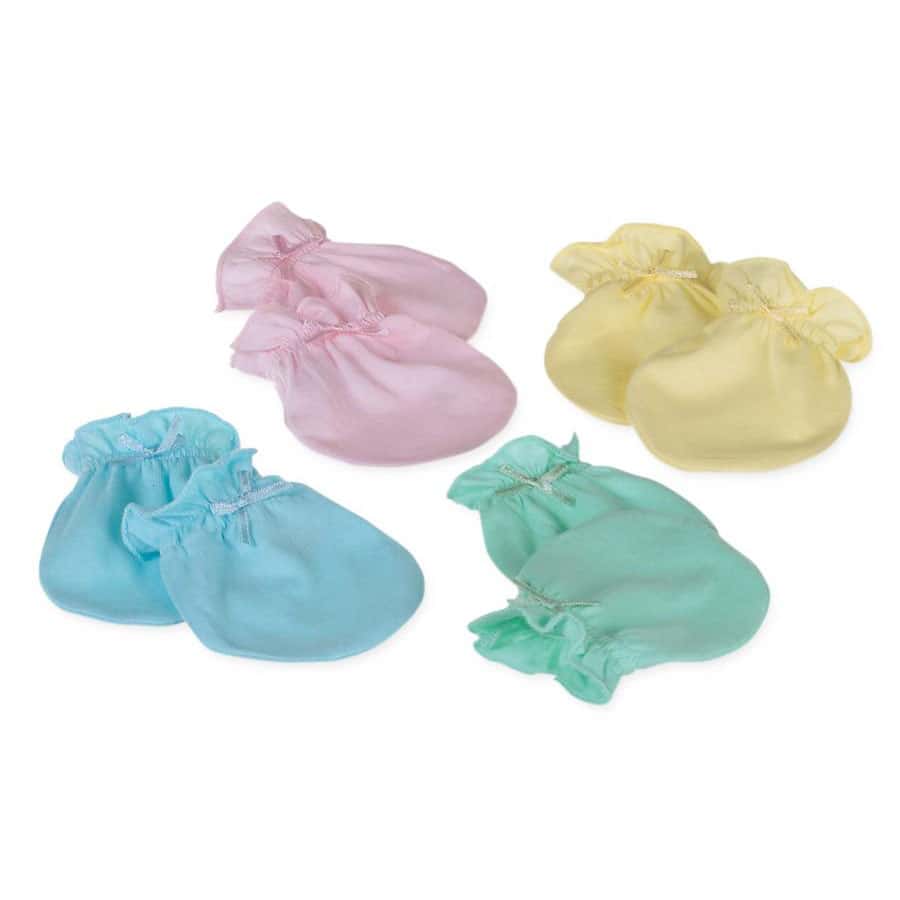 Medline Infant Mittens, Assorted Pastels - 1 Dozen - Image 2