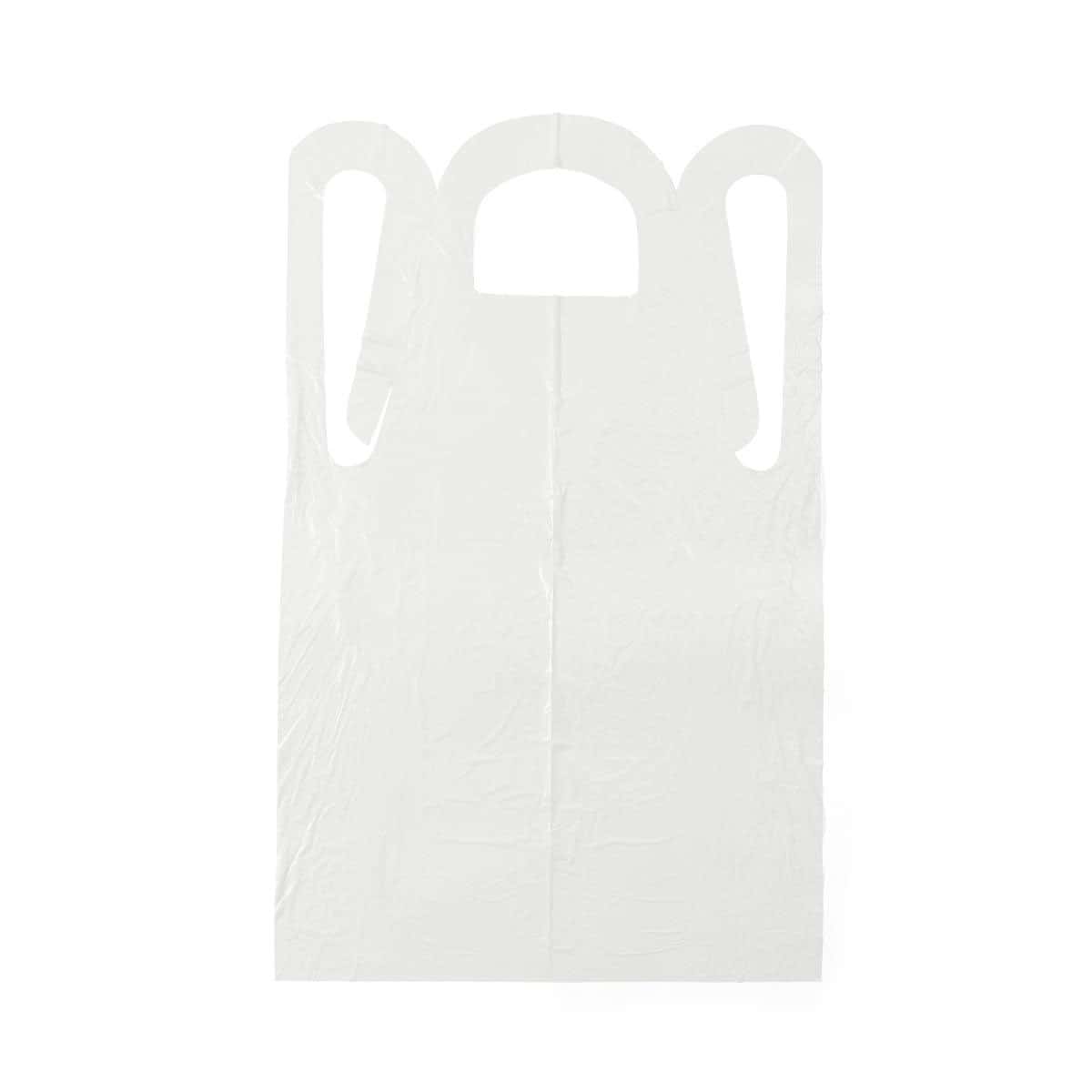 Medline Disposable Polyethylene Apron, Midweight, 28 x 46 Inch - Box of 100 - Image 1