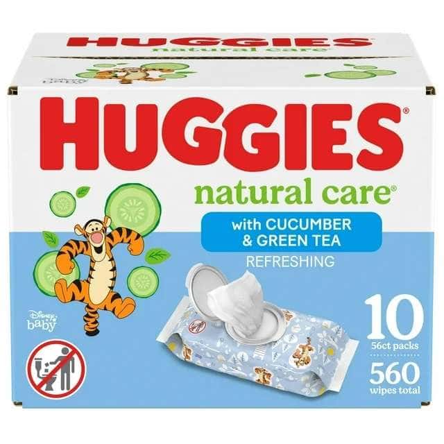 Huggies Natural Care Refreshing Baby Wipes with Cucumber and Green Tea - Case of 560 - Image 1