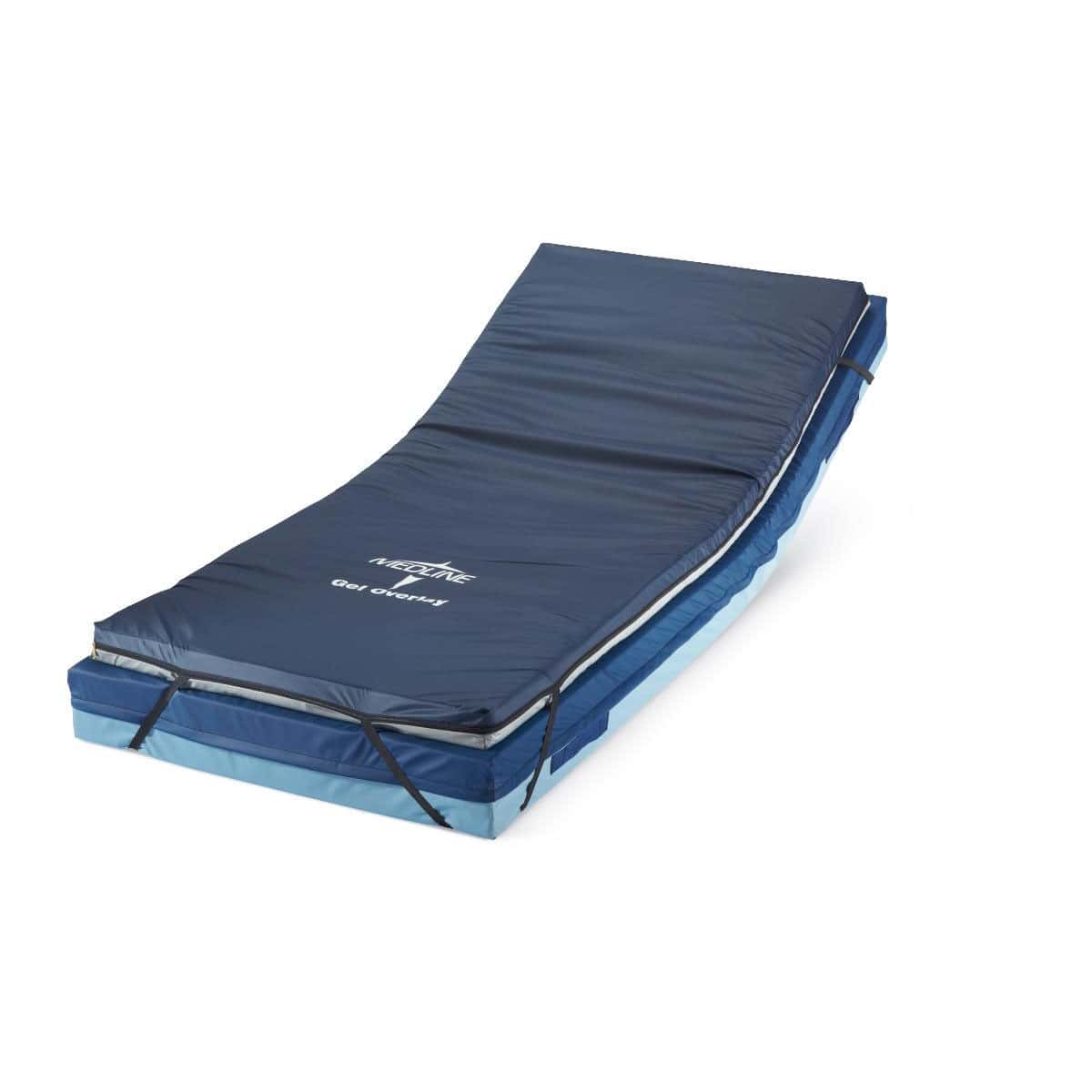 Medline Standard Gel Foam Mattress Overlay, 34 x 76 x 3 Inch - Image 1