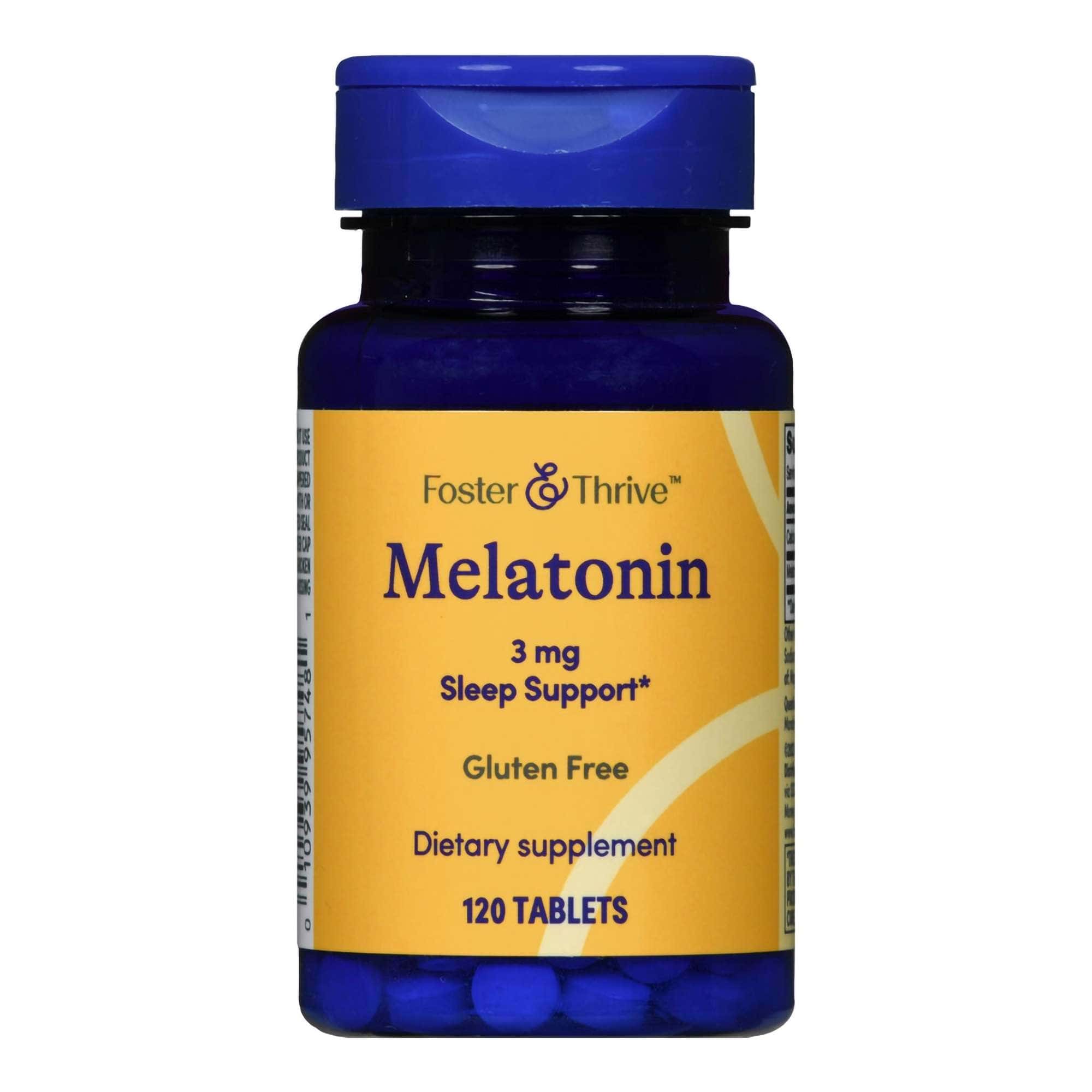 Foster & Thrive Melatonin Natural Sleep Aid, 3 mg - Image 1