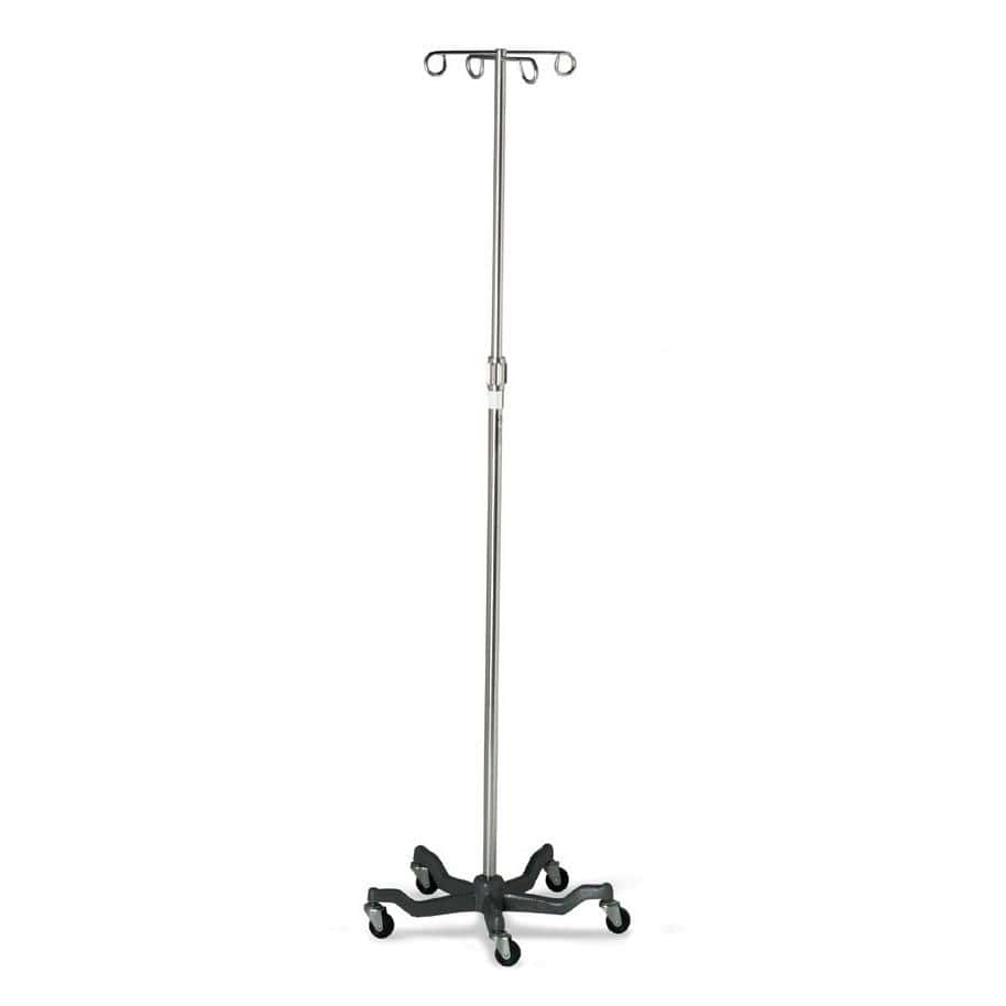 Medline Aluminum Five Leg IV Pole - Case of 2 - Image 1