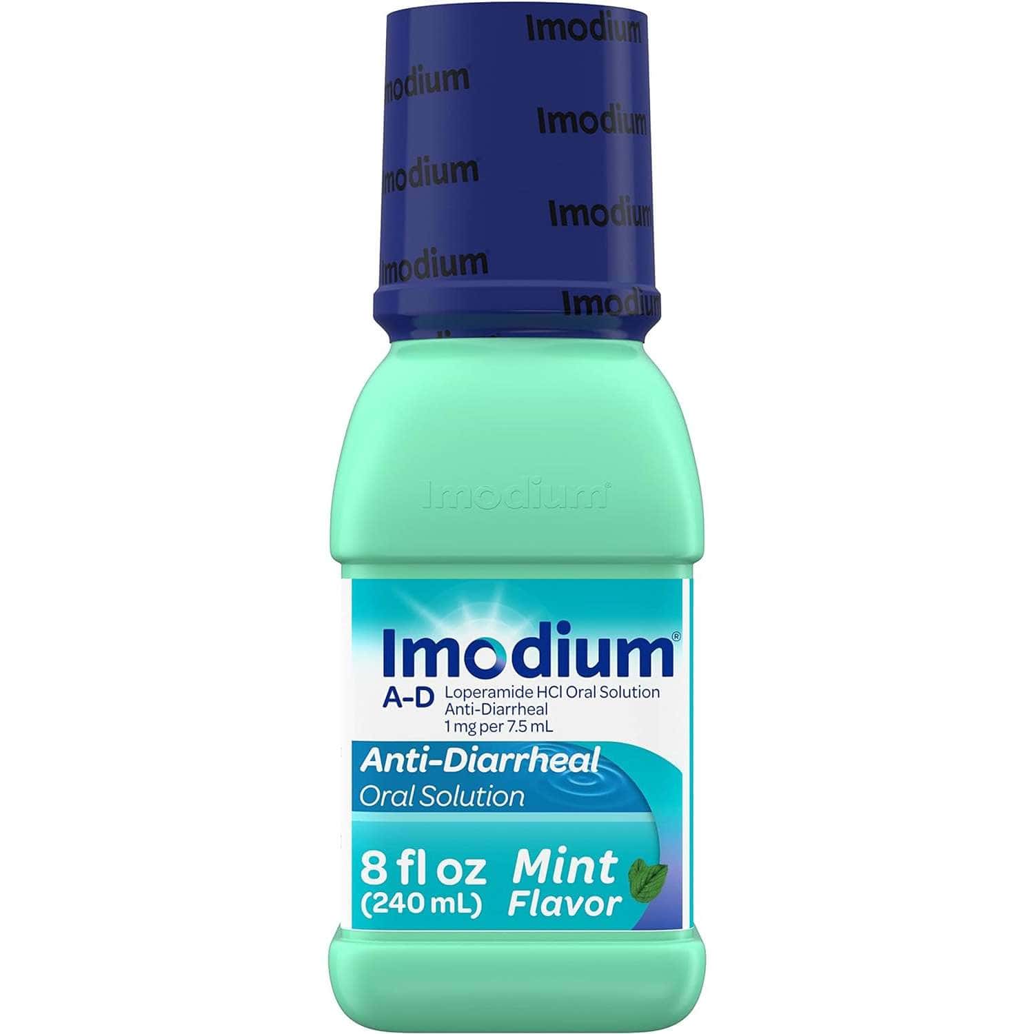 Imodium A-D Anti-Diarrheal Oral Solution, Mint Flavor, 8 oz - Image 1