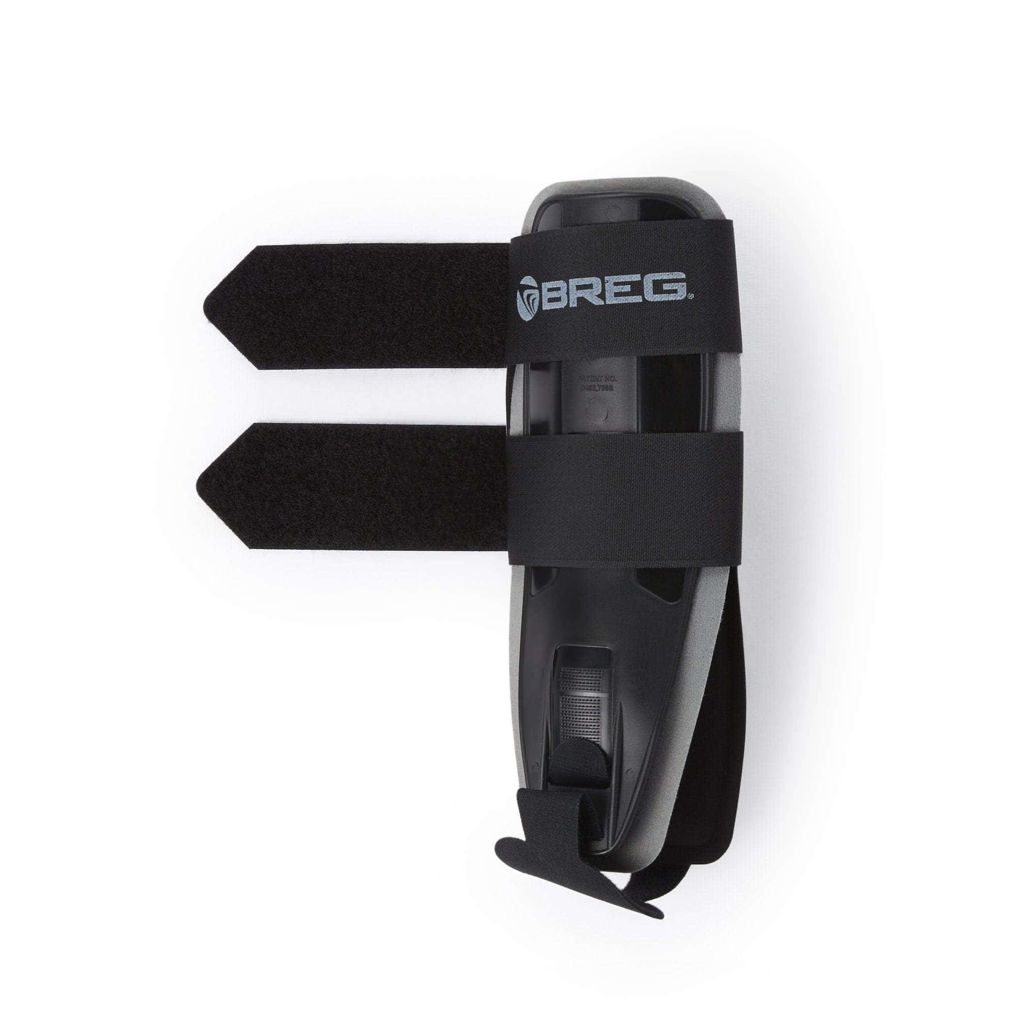Breg Ankle Stirrup Plus Ankle Brace With Hook and Loop Strap Closure, Black - Image 1