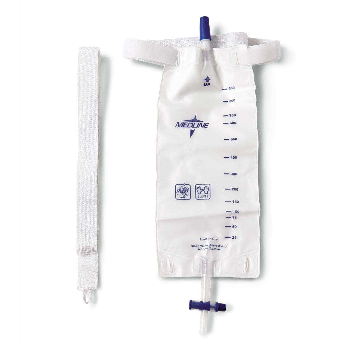 Medline Urinary Elastic Leg Bag Strap with Hook-and-Loop Fastener - Image 3