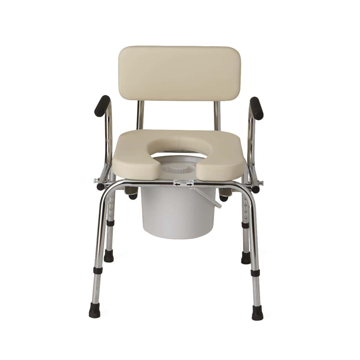 Medline Padded Drop Arm Commode, 350 lb - Image 2