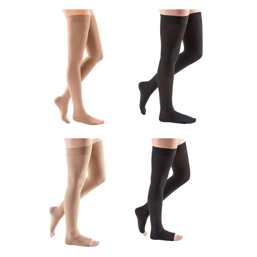 Mediven Comfort Thigh High Compression Stocking with Silicone Beaded Top Band - Image 1