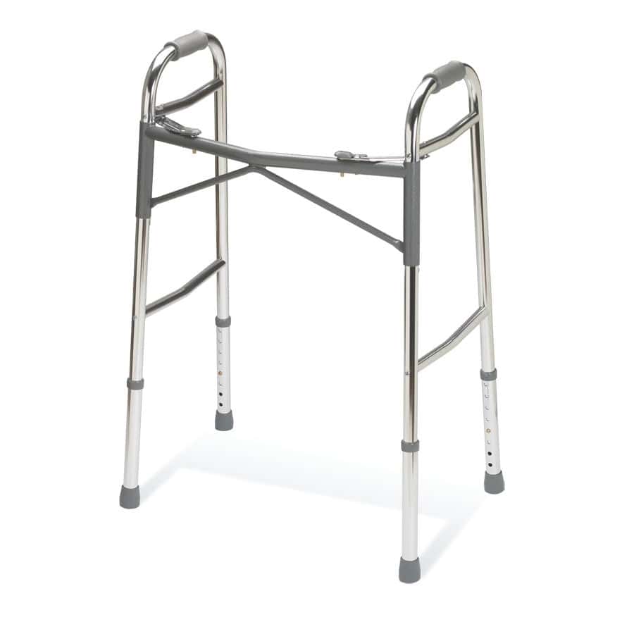Medline Adult Heavy-Duty 2-Button Folding Walker - Image 2