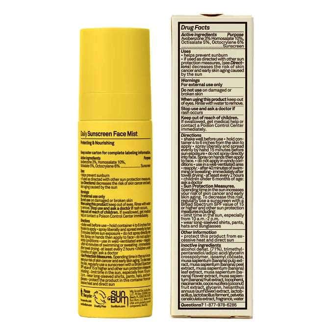 Sun Bum Daily Sunscreen Face Mist, SPF 30 - Image 4