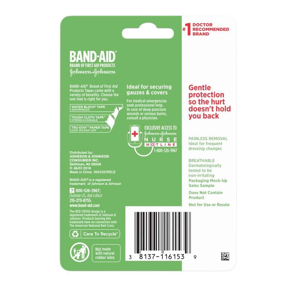 Band-Aid First Aid Hurt-Free Paper Tape - Image 4