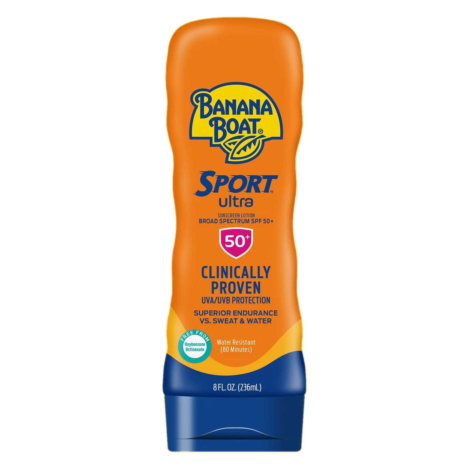 Banana Boat Sport Ultra Sunscreen Lotion with SPF 50+, 8 oz - Image 1