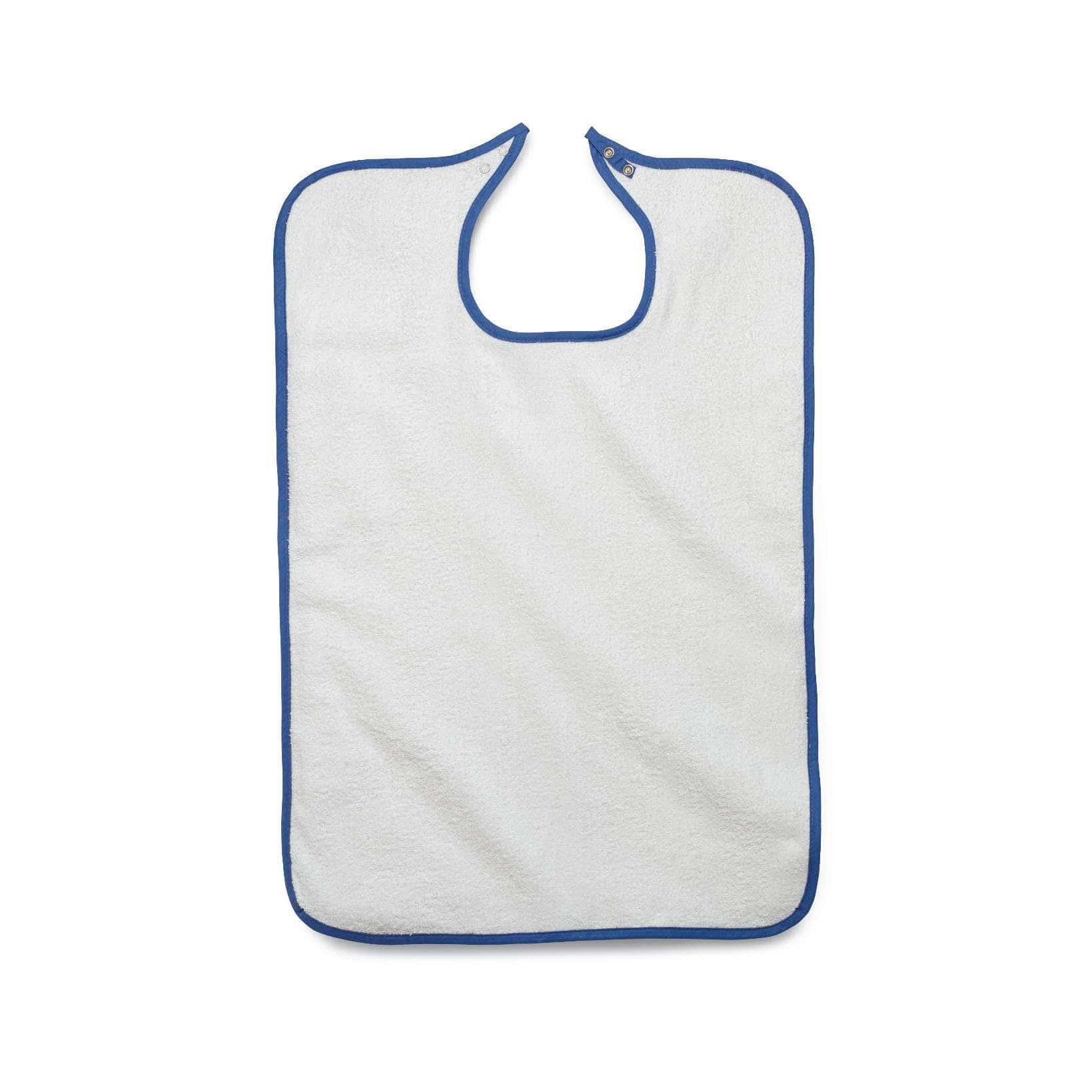 Medline Adult Terry Bib with Snap, 21 x 33 Inch - 1 Dozen - Image 1