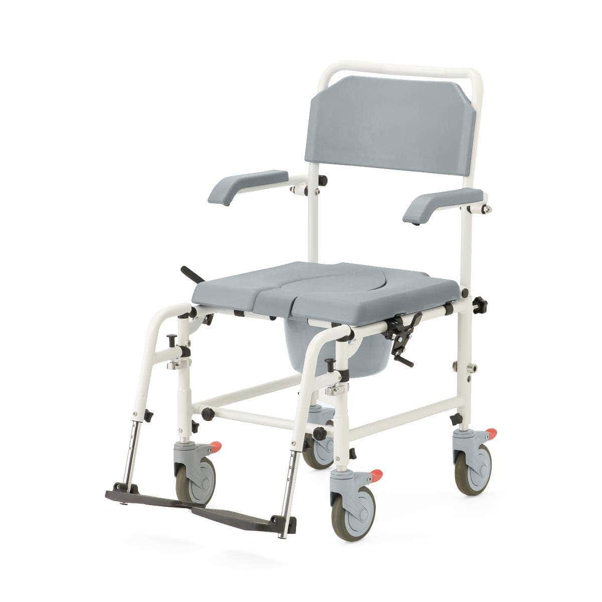 Medline Aluminium Shower Commode Transport Chair - Image 1