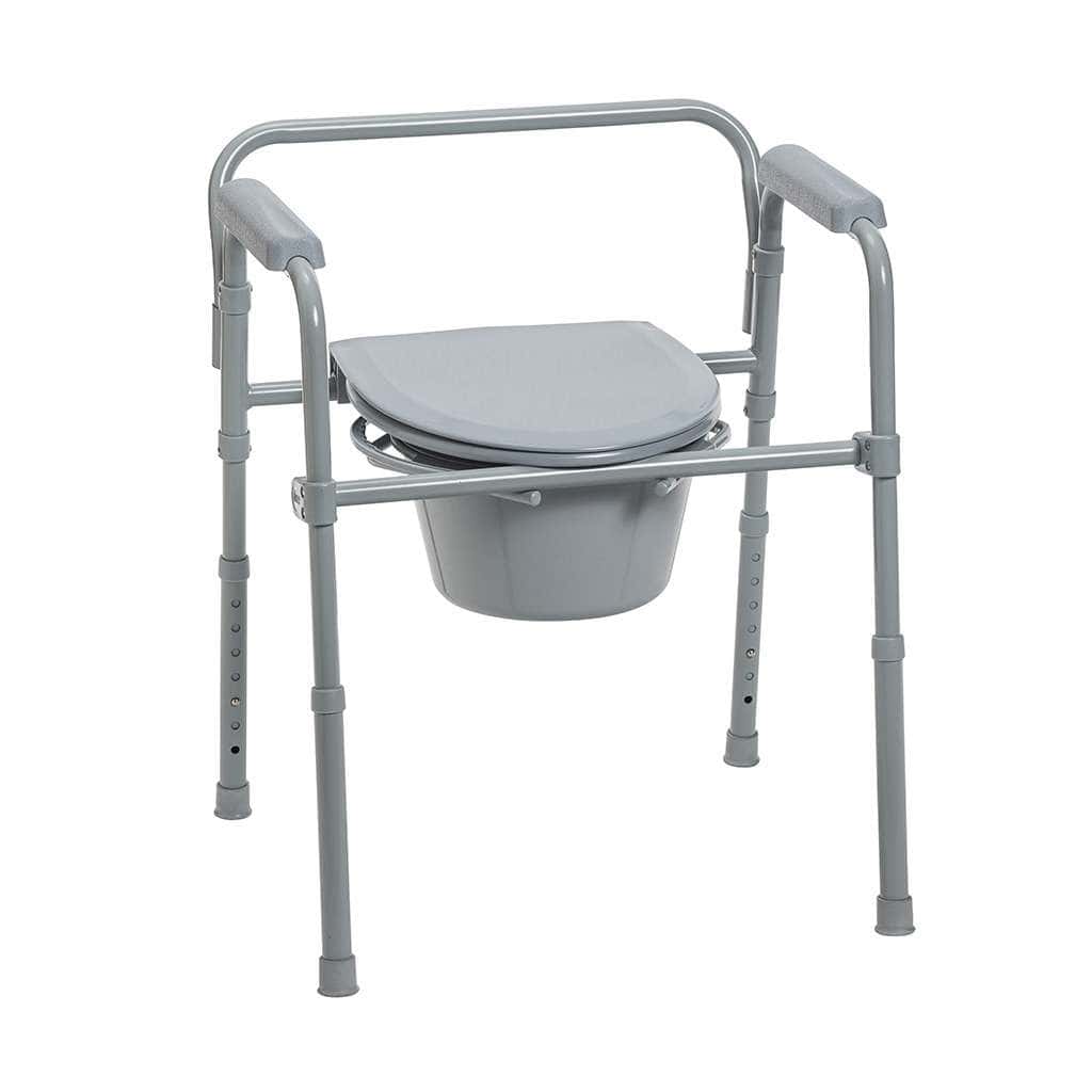 Drive Medical Folding Steel Commode - Image 2