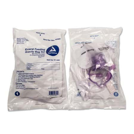 Dynarex Enteral Delivery Gravity Bag Set with ENFit Connector - Image 1