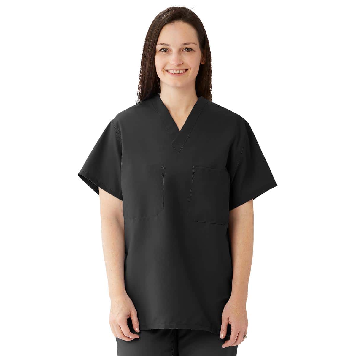 Medline ComfortEase Unisex Reversible Scrub Top with 2 Pockets - Image 1