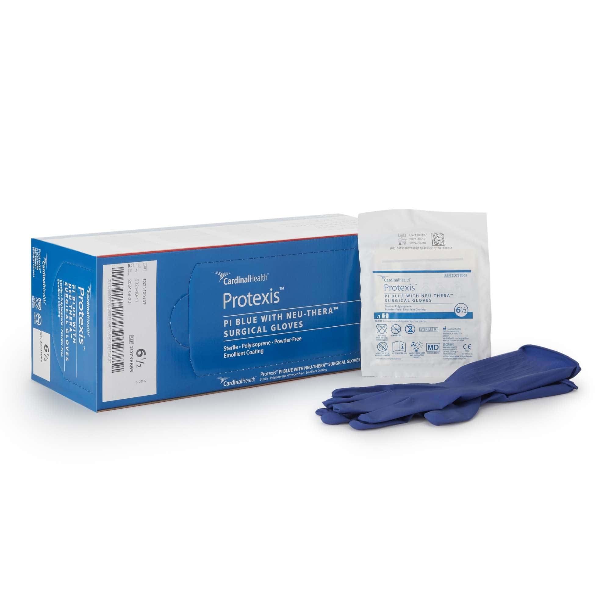 Cardinal Protexis PI Blue with Neu-Thera Powder-Free Surgical Gloves - Image 1