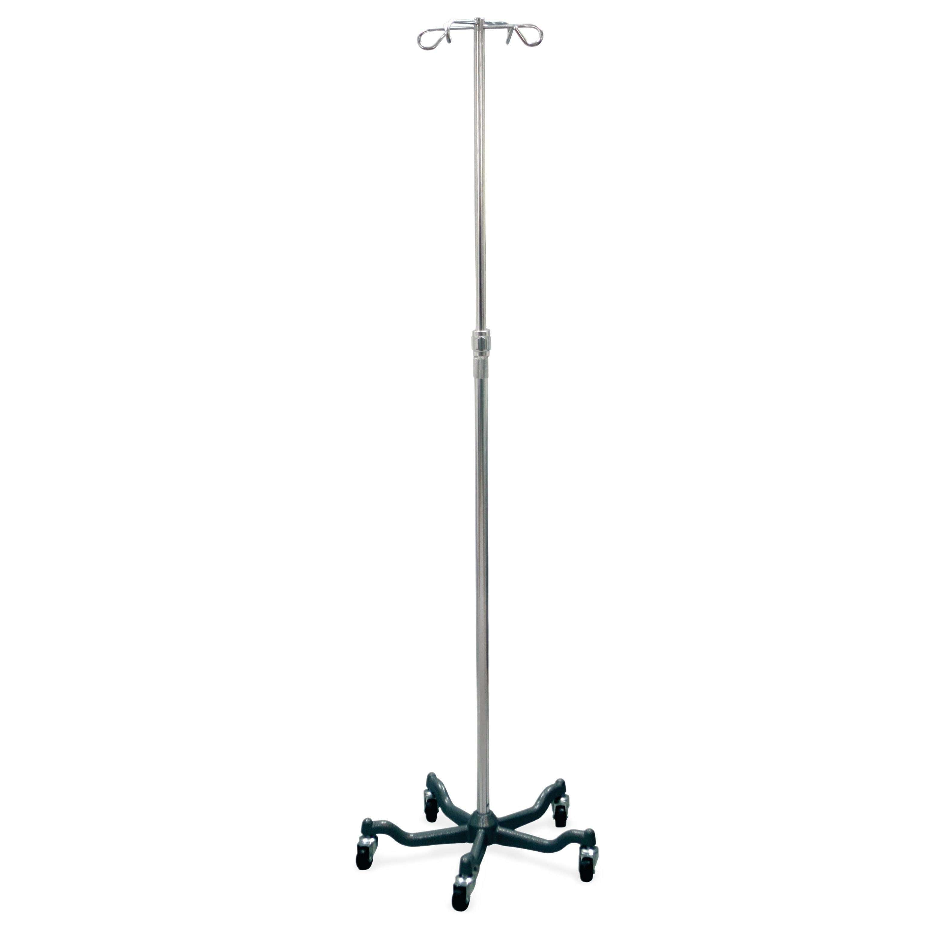 Medline Aluminum Five Leg IV Pole - Case of 2 - Image 2