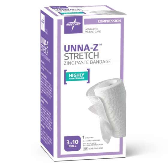 Medline Unna-Z Stretch Zinc Oxide Compression Bandages - Image 1