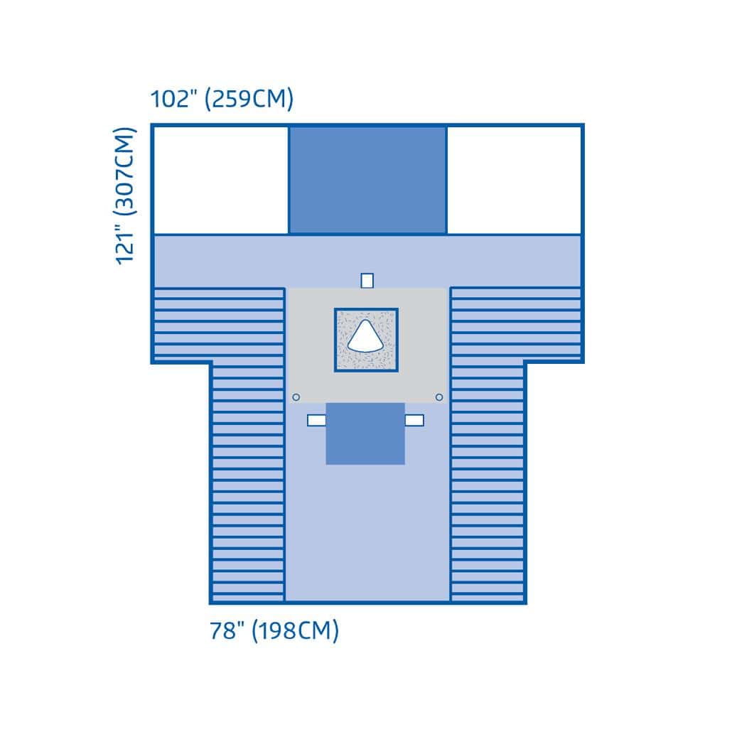 Medline Fenestrated C-Section Drape with Clear Screen - Case of 7 - Image 1