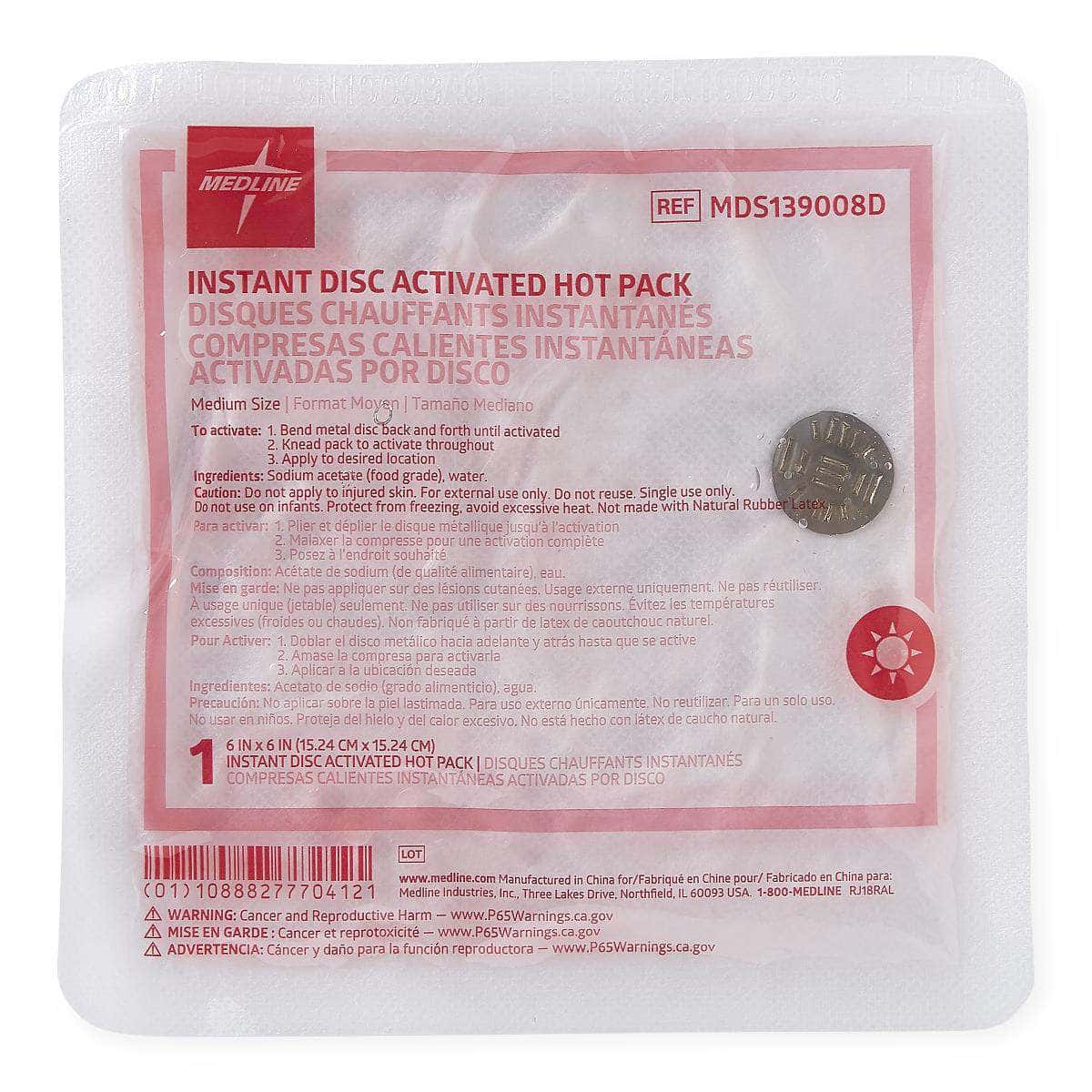 Medline Disc-Activated Nonwoven Instant Hot Pack - Image 1