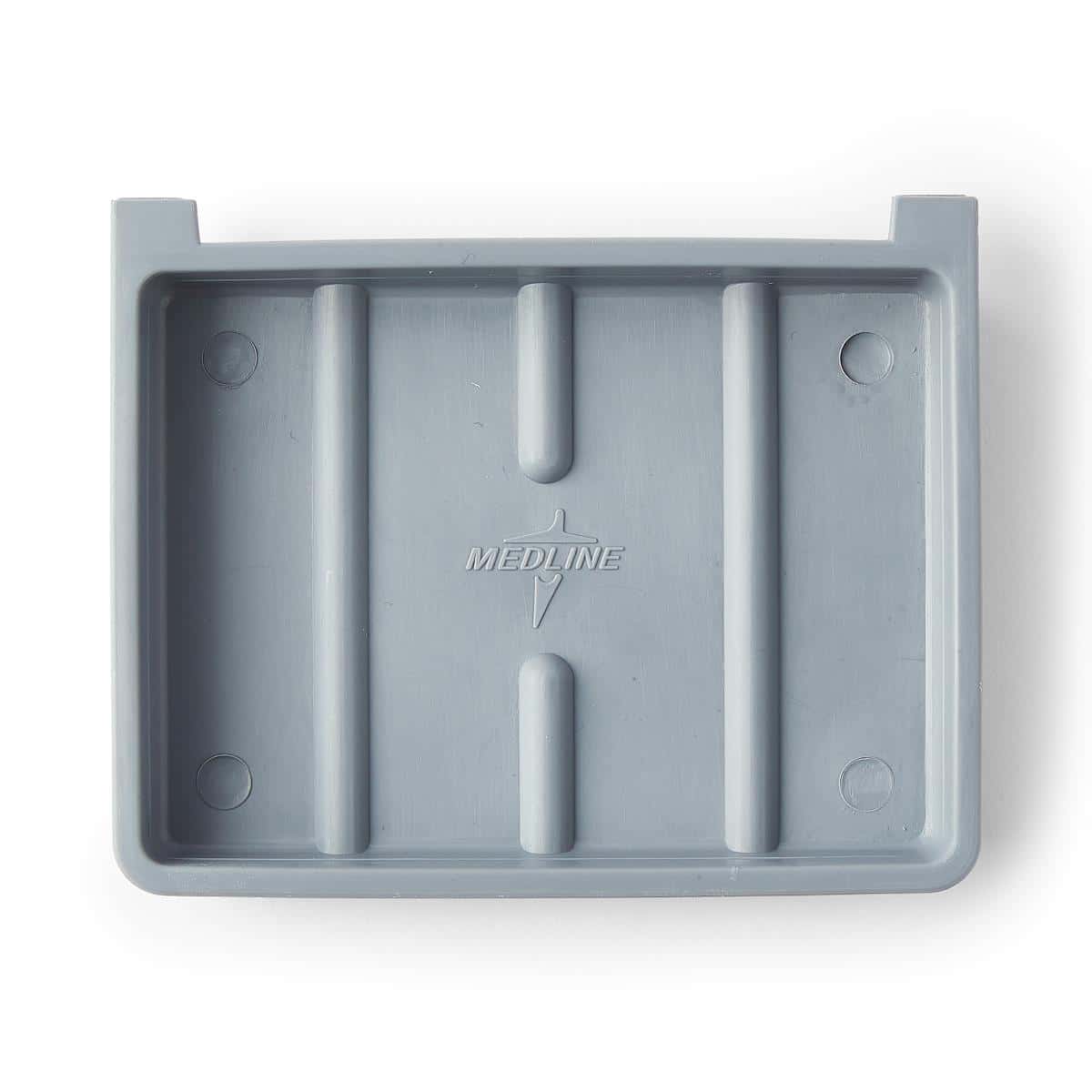 Medline Plastic Soap Dish with Ridges, 3.75 x 2.75 x 0.5 Inch - Image 1