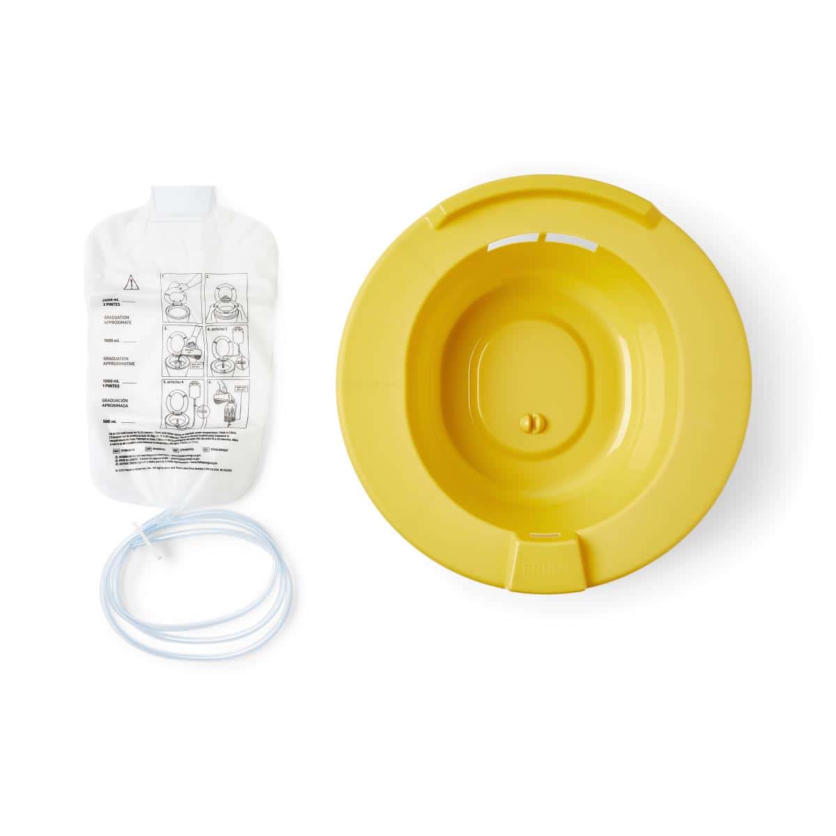 Medline Sitz Bath Basin and Clamp with 2, 000 mL Solution Bag - Image 2