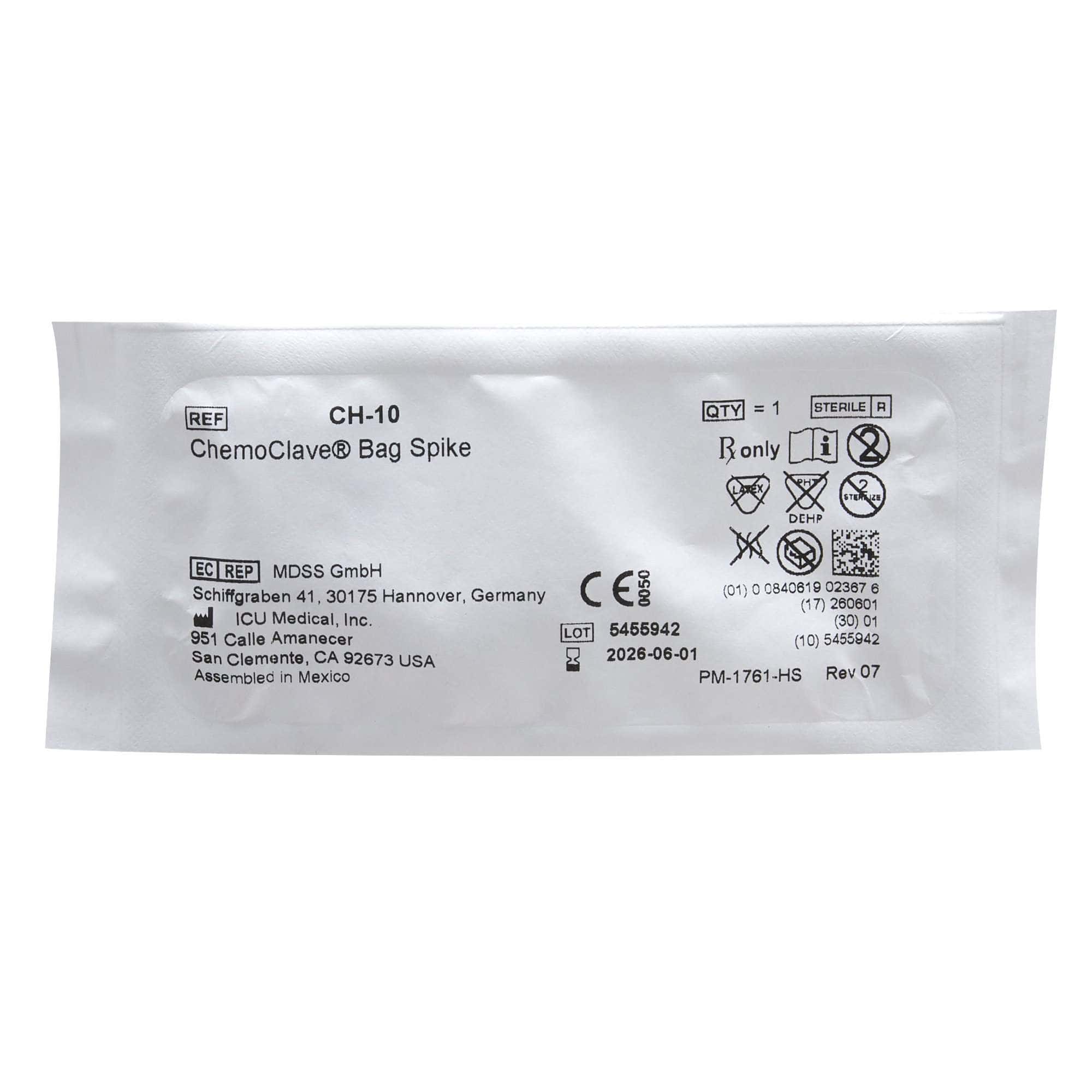 ICU Medical Bag Access Spike Clave - Case of 50 - Image 1